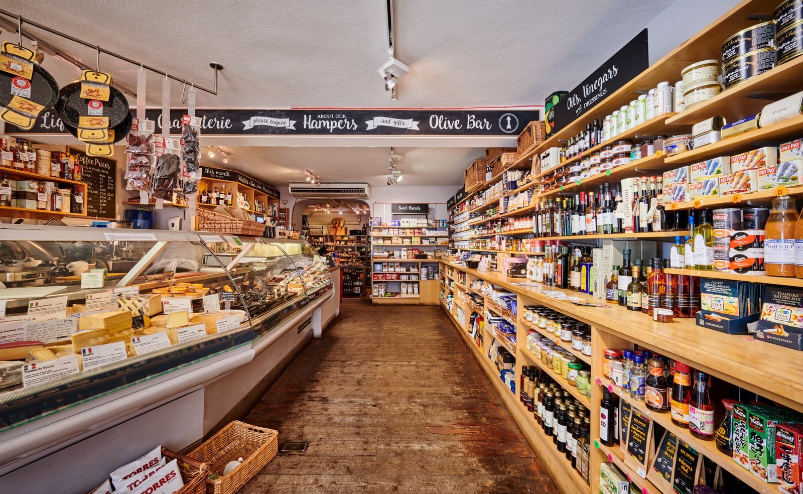 Inside Provender Brown, the delicatessen and cheesemonger on George Street, Perth